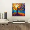 Boom - Zon - Verflook - Kleuren - Abstract aluminium wit klein -sfeer1