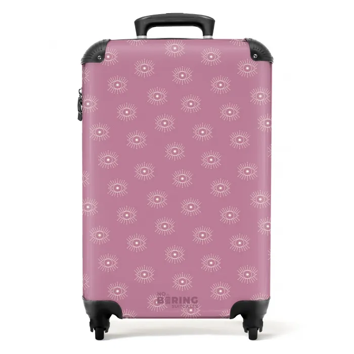 Boho - Paars patroon NBS - Handbagage koffer - Unisex middel -productfoto_recht