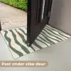 Golvende lijnen - Beige - Groen - Strepen - Abstract Deurmat klein -USP_NL