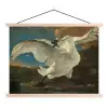 De bedreigde zwaan - Schilderij van Jan Asselijn textielposter latten blank klein -3d