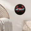 Krab - Rood - Neon - Quote Wandcirkel behangsticker klein -sfeer4