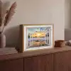 Strand - Doorkijk - Zonsondergang - Landschap - Zee - Natuur Light Box met batterij (Wandlamp) middel -sfeer2