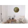 Vaas - Pastel - Kleuren - Bloemen Wandcirkel aluminium klein -woonkamer