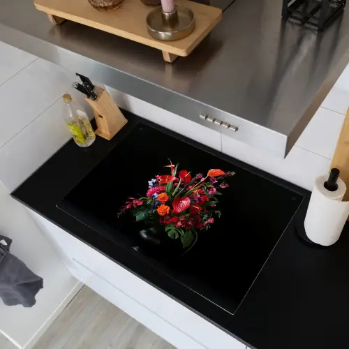 Bloemen - Boeket - Sierlijk Inductie beschemer met haakjes klein -sfeer1