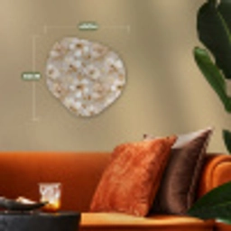Bloemen - artistiek - Goud Wandcirkel Organisch Forex 3mm klein 629 -sfeer3