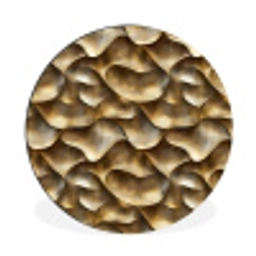 Abstract - Antiek - Goud Wandcirkel aluminium klein 190 -3d