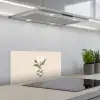 Vaas - Geruit - Bloem - Groen keuken achterwand spatscherm klein -3d_schuin