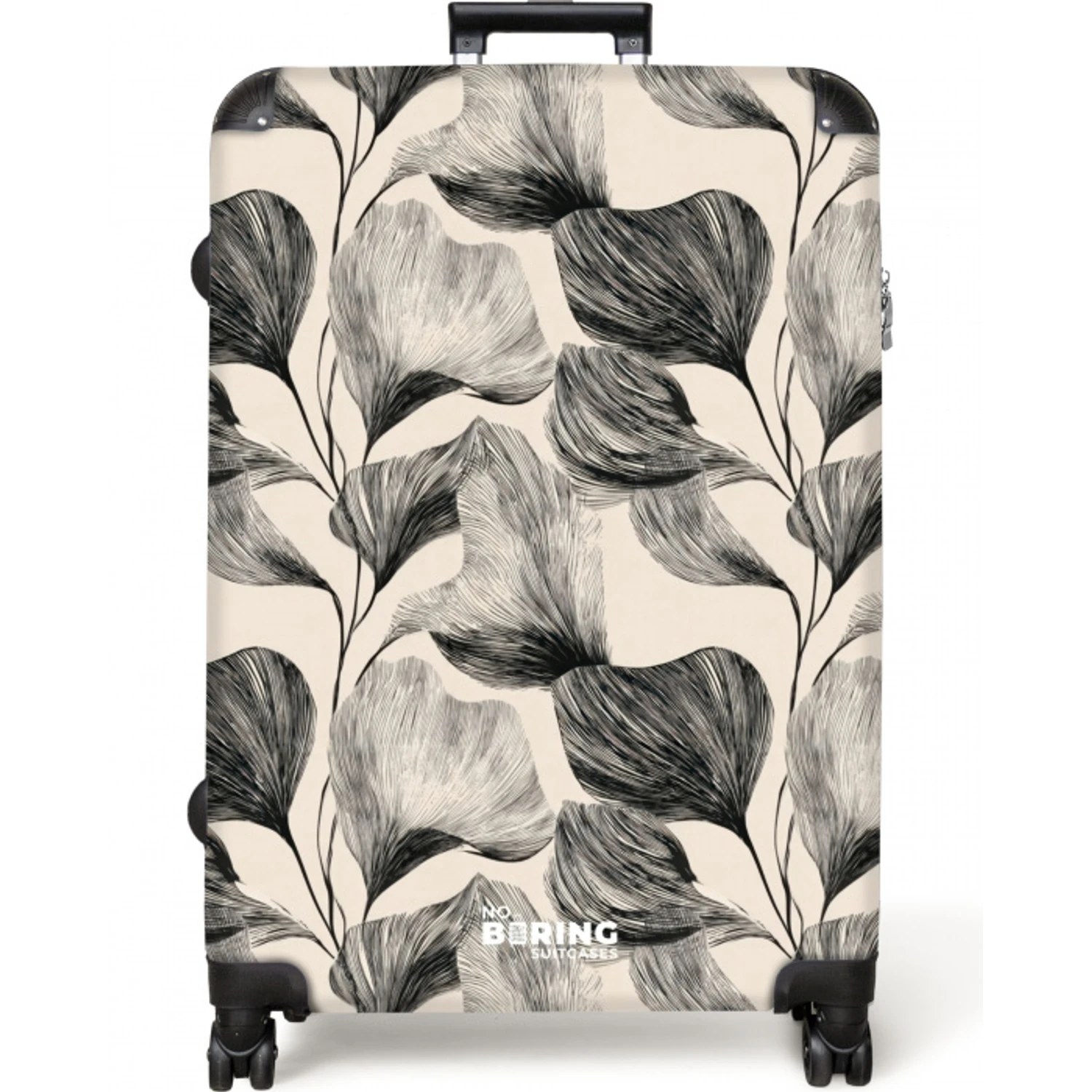 Botanisch - Bladeren - Zwart NBS - Large koffer - Volwassenen Unisex groot -zzzzzzzzkaufland2