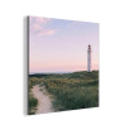Vuurtoren - Duinlandschap - Zee aluminium wit klein -3d