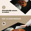 Bruin - Kok - Hondje Inductie beschemer met haakjes klein -ky-schoon-nl