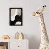 Abstract - Japandi - Beige - Modern fotolijst zwart zonder passe partout klein -usfeer4_kinderkamer