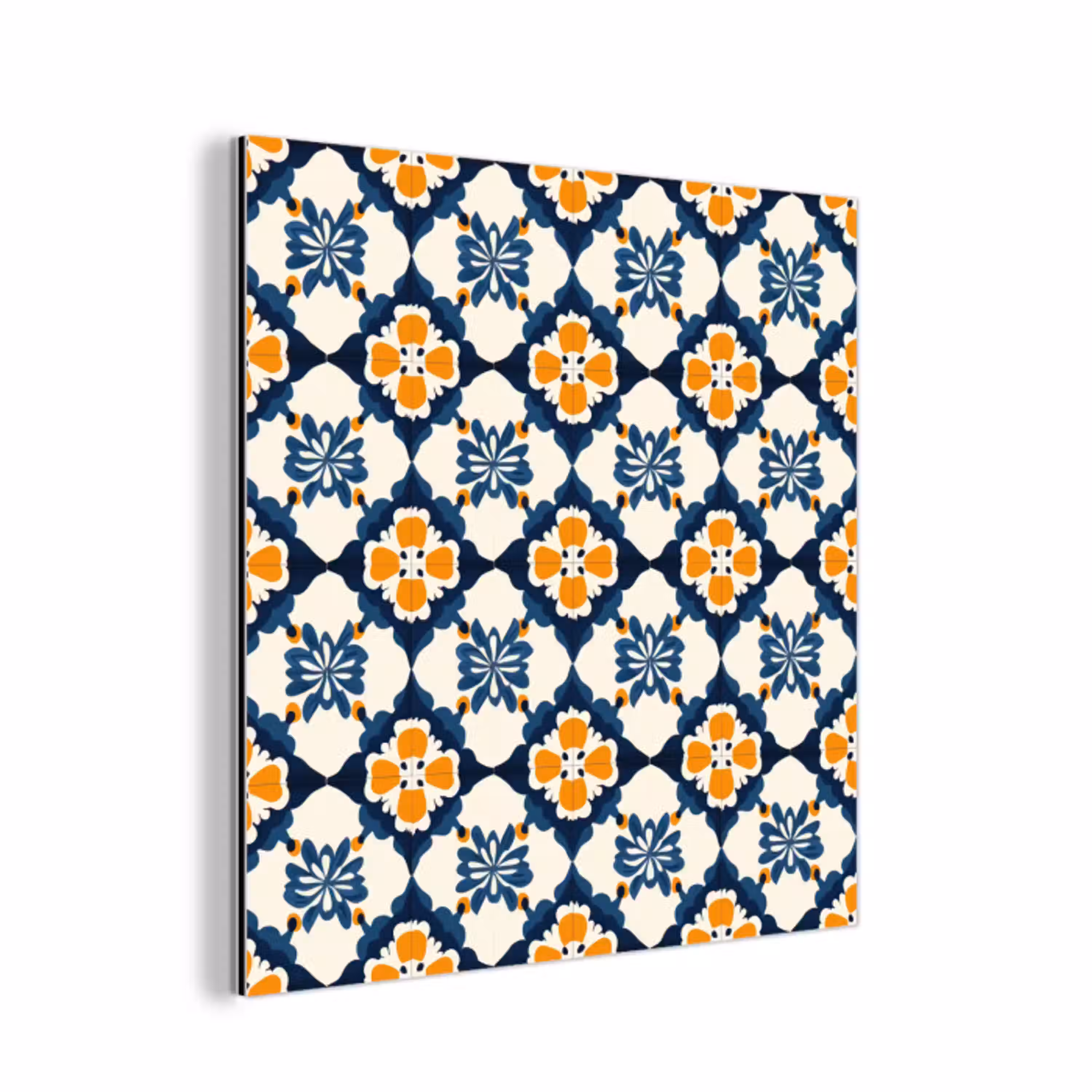 Klassiek - Geometrisch - Blauw aluminium wit klein 46 -3d