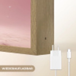 Maan - Monster - Roze Light Box met batterij (Wandlamp kind) middel -USP_websiteoplaadbaarDE