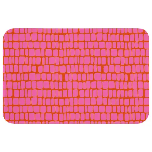 Organisch - Raster - Roze Badmat klein 997 -3d