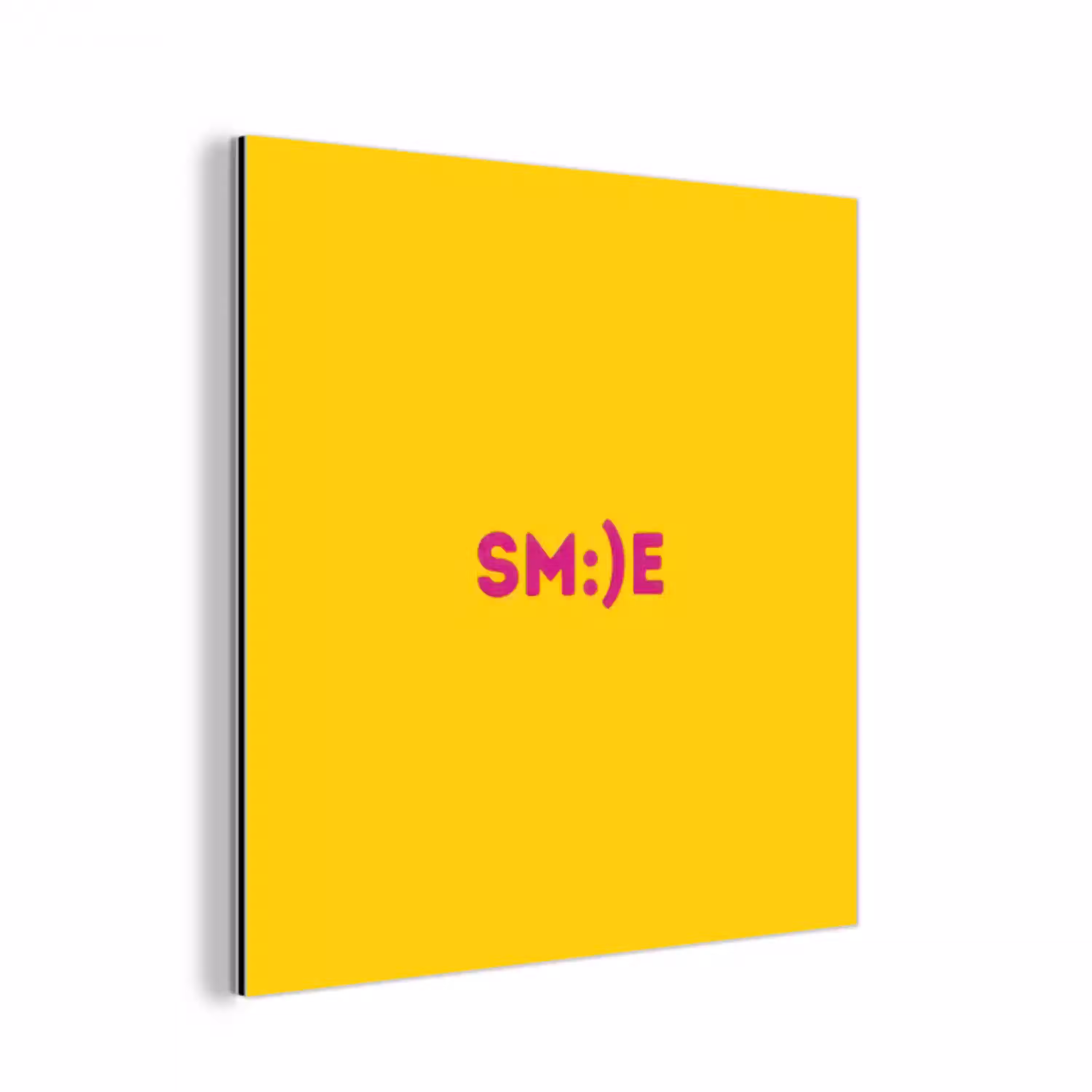 Smile - Roze - Geel aluminium wit klein -3d