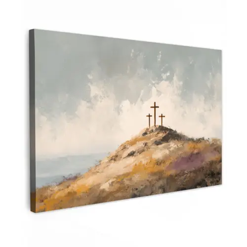 Heuvels - Abstract - Christendom  - Kruis canvas 2cm klein -z3d