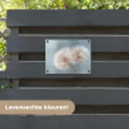 Paardenbloemen - Pluisjes - Wit tuinposter los doek klein -sfeer3