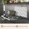 Gezicht - Zwart - Lijnen - Artistiek keuken achterwand spatscherm klein 900 -usp_FR