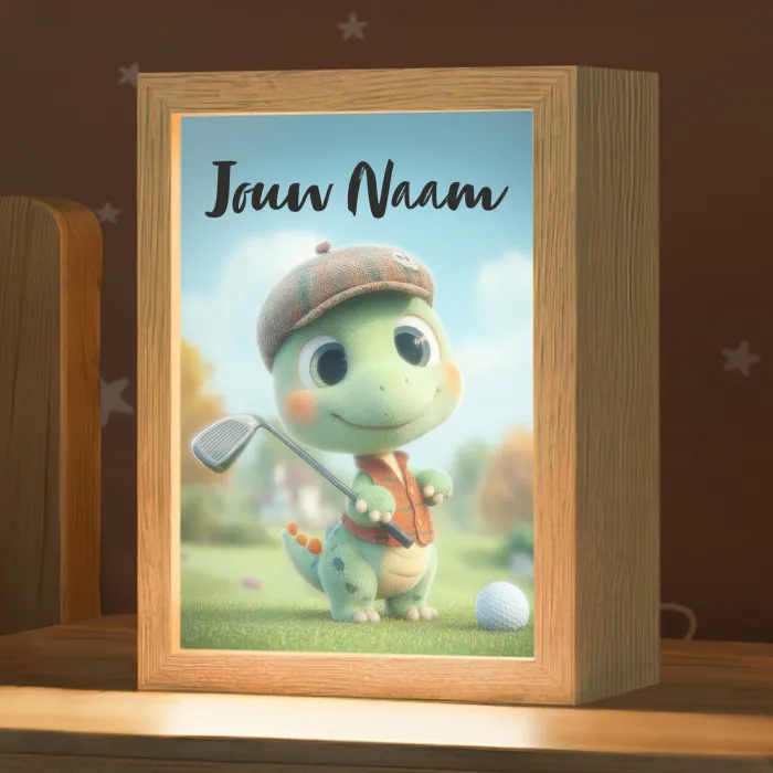 Golf - Dino - Groen Light Box met kabel (Kinderlampje) klein -zzz_3d_website
