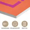 Oh la la - Oranje - Roze - Scheeflettertype PET vilt klein -closeup_NL