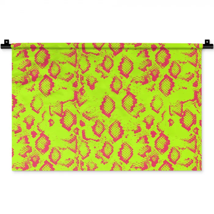 Slang - Neon - Groen - Roze Wandkleed katoen klein 269 -zz3d
