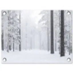 Bos - Sneeuw - Pad - Winter - Stilte tuinposter los doek klein -3d