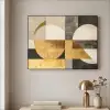 Abstract - Goud - Grijs - Vormen - Geometrisch Textielframe zwart klein -sfeer2