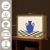 Vaas - Blauw - Geblokt - Modern Light Box met batterij (Wandlamp) middel -USP_websiteoverzichtNL
