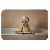 Bad - Hond - Boek - Zonnebril WCmat klein -3d