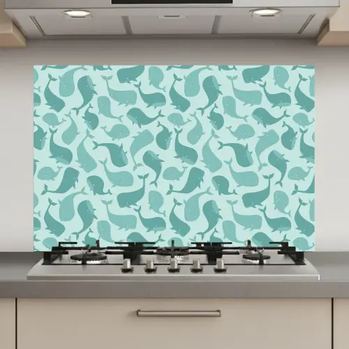 Zee - Dieren - Blauwe vinvis keuken achterwand spatscherm klein 900 -3d_website