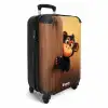 Een aap achter houten muur NBS - Handbagage koffer - Kinderen Unisex middel -productfoto_3d