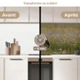 Ooienvaar - Bloemen - Weide - Kleurrijk keuken achterwand 2 middel -voor-na2_FR