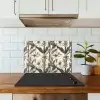 Klassiek - Botanisch - Zwart - Beige keuken achterwand spatscherm klein 900 -sfeer2
