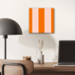 Strepen - Modern - Oranje aluminium wit klein 46 -sfeer5