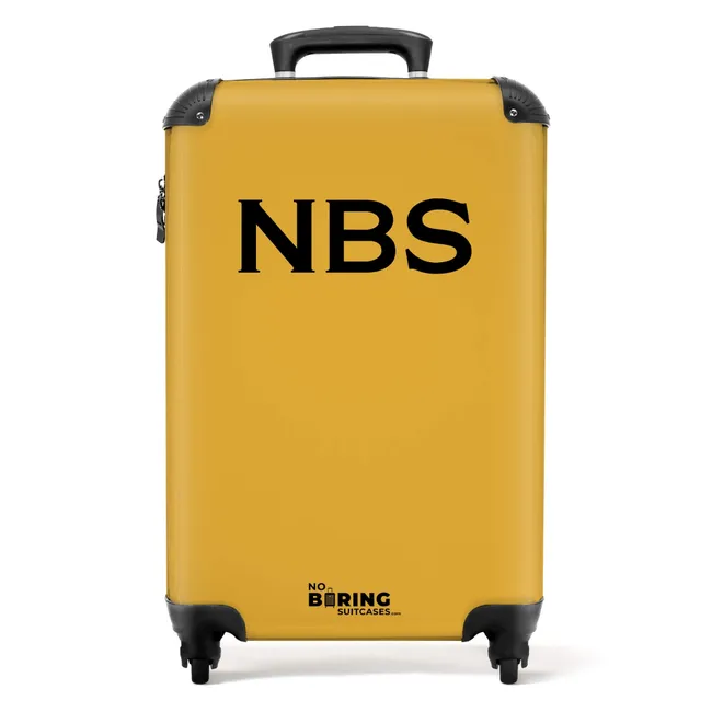 Suitcase - Gold with black letters