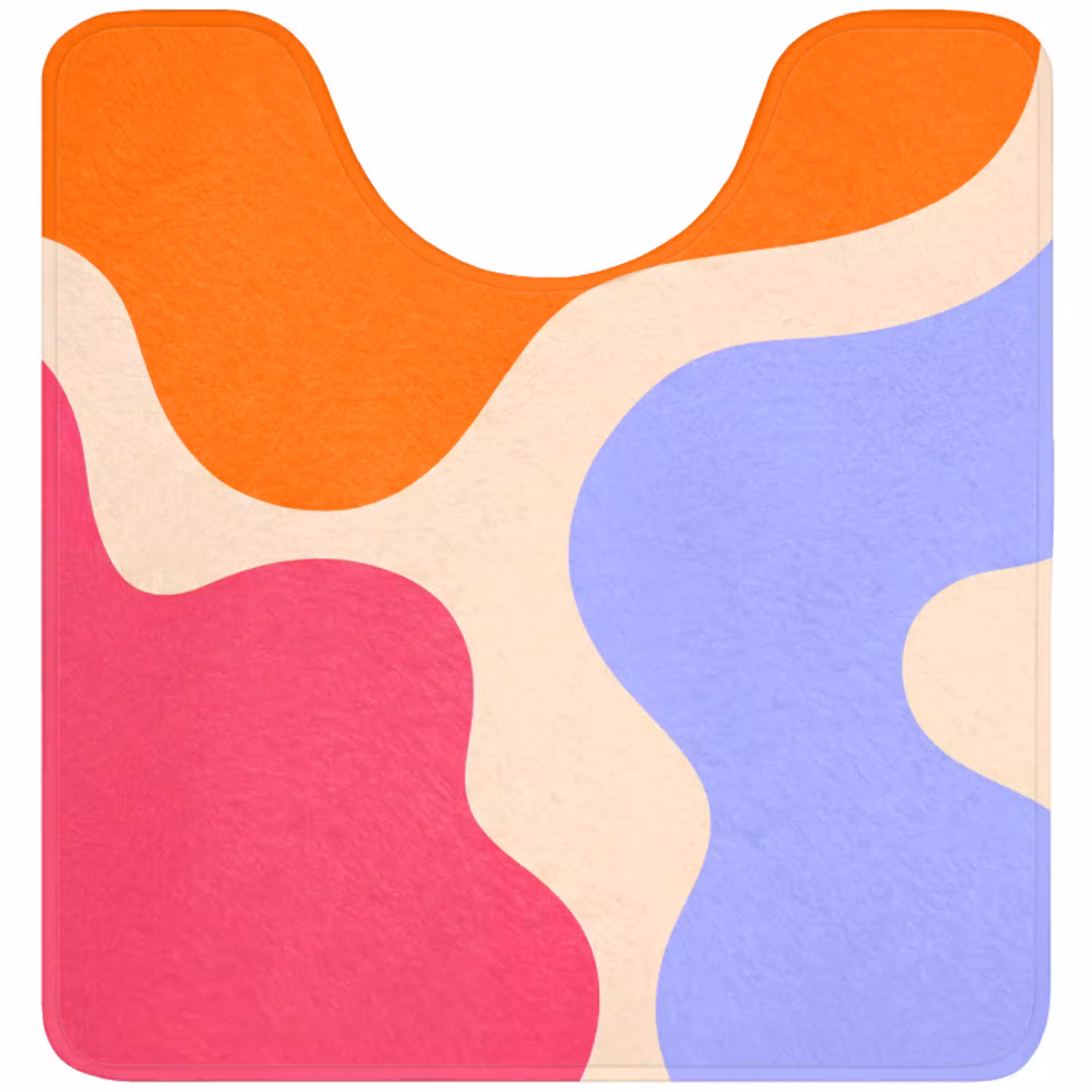 Abstract - Organische vormen - Design - Modern - Kleurrijk WCmat U-uitsnede middel -3d