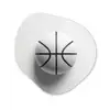 Basketbal - Wit - Schaduw - Lijnen Wandcirkel Organisch Forex 3mm klein -3d