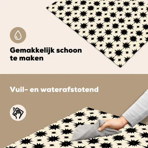 Stervormen - Geometrisch - Zwart Inductie beschemer met haakjes klein 777 -ky-schoon-nl