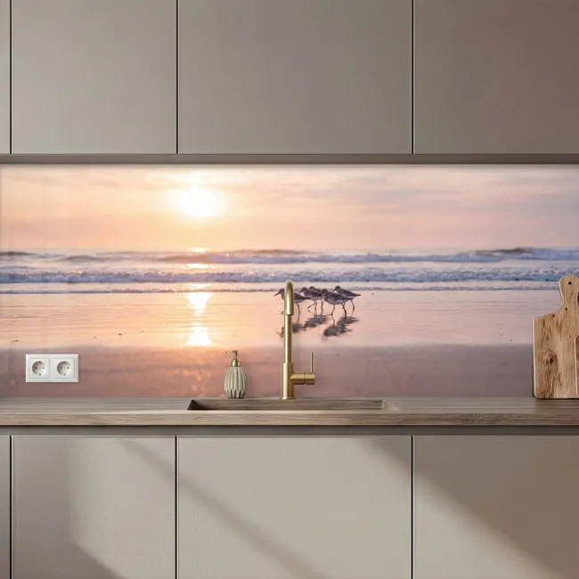 Keuken achterwand - Zee - Vogels - Strand