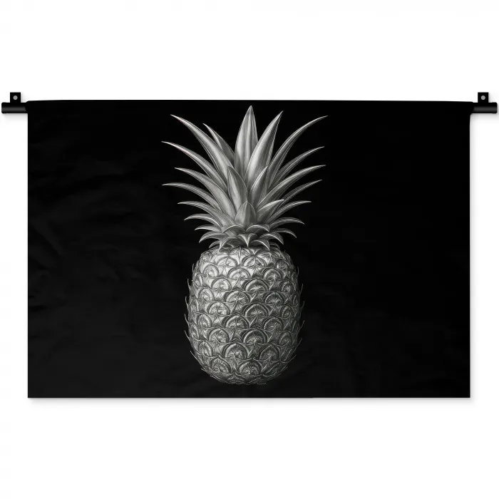 Ananas - Gedetailleerd - Bladeren Wandkleed katoen klein -zz3d