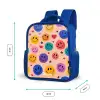 Vrolijk Smiley-patroon Kinderrugzak - Blauw middel -productfoto_formaten