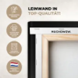 Lijntekening - Koffiekop - Zwart KitchenYeah - Keuken - Canvas klein -ycloseup