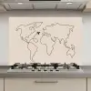 Wereldkaart - Simpel - Vliegtuig keuken achterwand spatscherm klein -3d_website