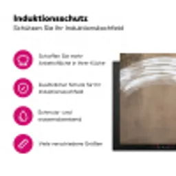 Verf - Bruin - Japandi Inductie beschermer vinyl 3mm klein -zzzzzzz-lf-ups