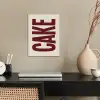 Red - Cake - Decoratie - Eten poster papier klein -sfeer1