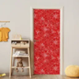 Bloemen - Patroon - Rood deurposter klein 289 -sfeer4