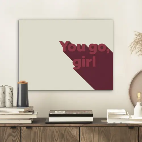 you go girl - 3D - Rood PET vilt klein -sfeer1