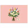 Bloemen - Lint - Kaartje poster papier klein -3d