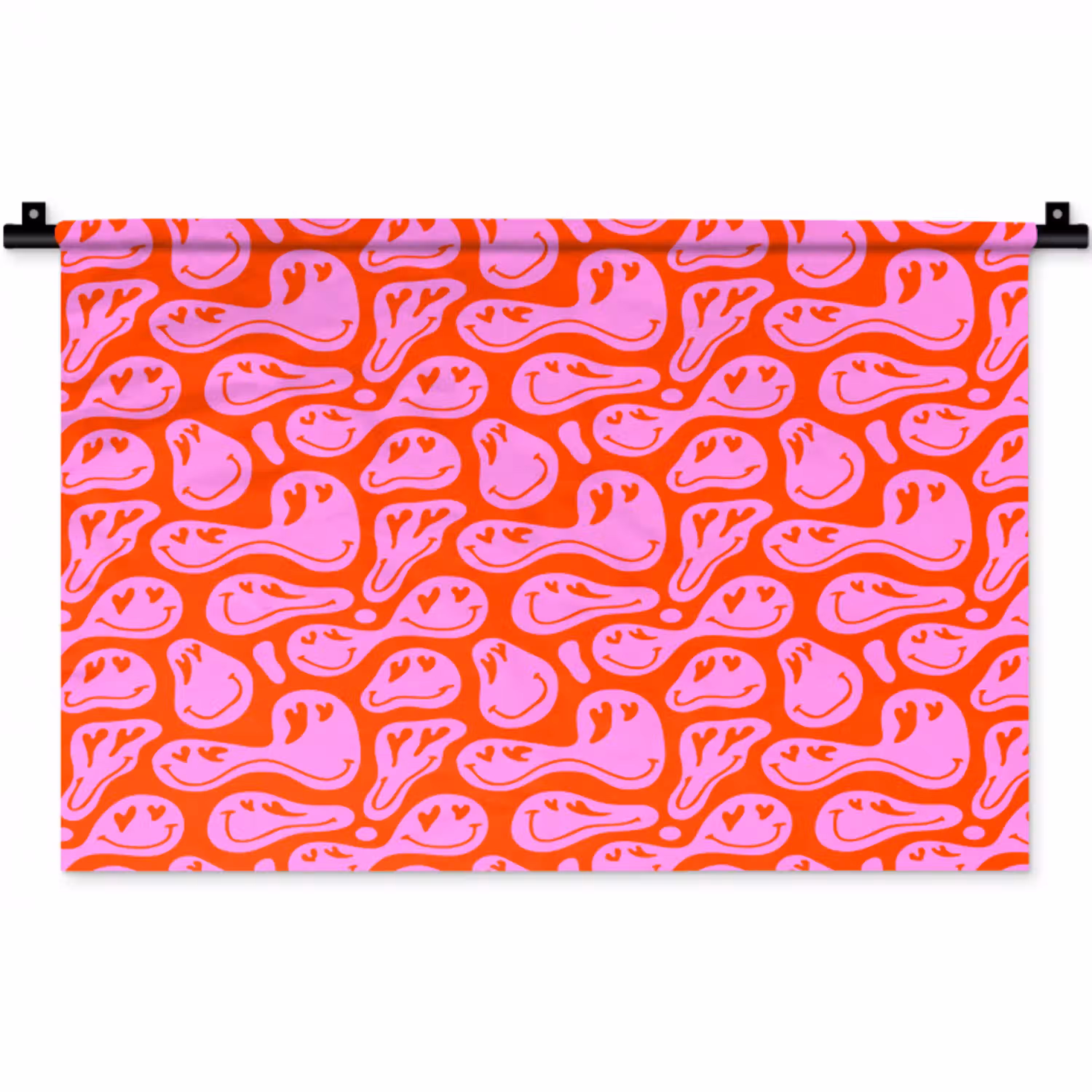 Valentijn - Smiley - Rood - Roze Wandkleed katoen klein 269 -zz3d