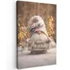 Kerst - Gnome - Bord - Kleurrijk Tuinposter op houten frame 2 cm dik klein -3d